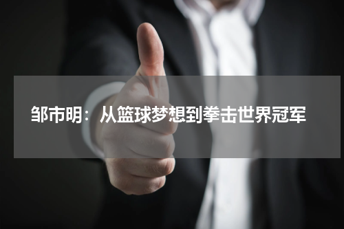  邹市明：从篮球梦想到拳击世界冠军