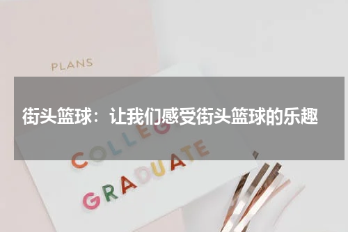  街头篮球：让我们感受街头篮球的乐趣