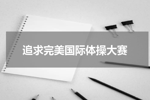 追求完美国际体操大赛