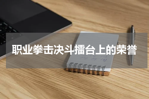 职业拳击决斗擂台上的荣誉