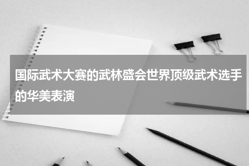 国际武术大赛的武林盛会世界顶级武术选手的华美表演
